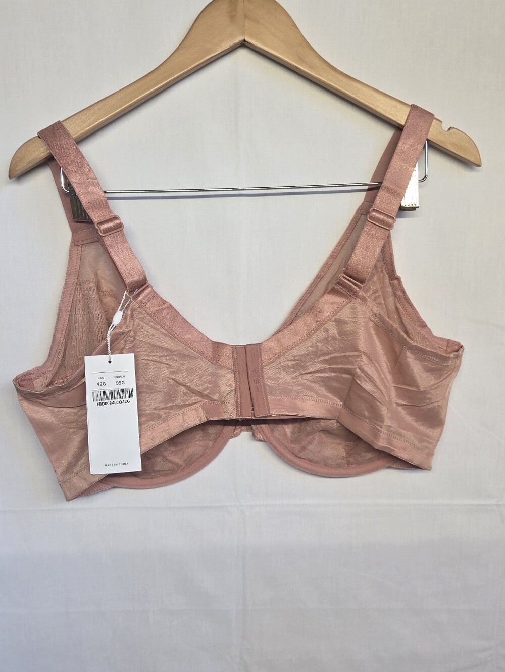HSIA Enchante Floral Lace Plus Size Underwire Unlined Unpadded Minimizer 42G - Picture 3 of 3